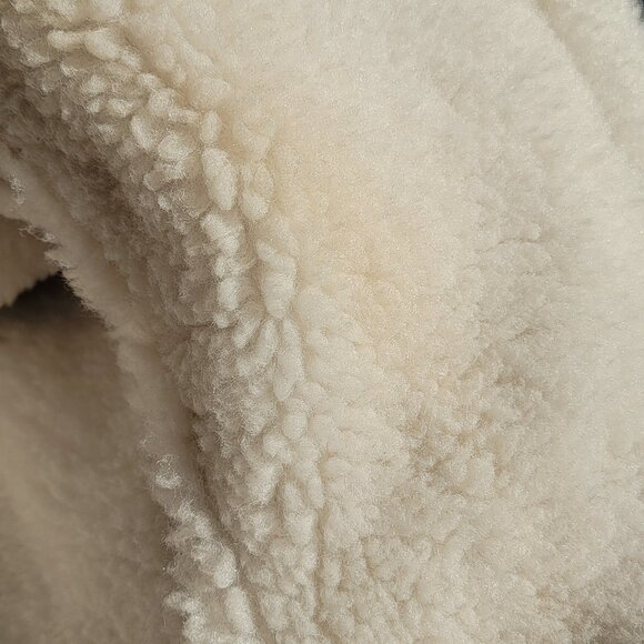 Zara biker bomber cropped fur jacket suede - Picture 4 of 4